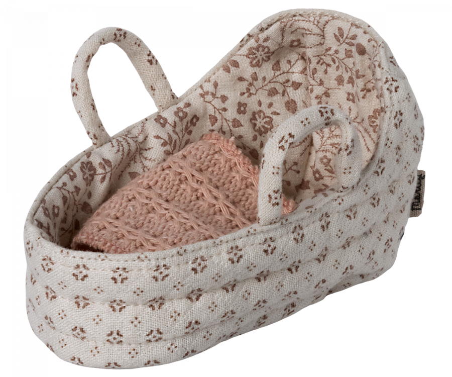 Maileg Carry cot, Baby mouse