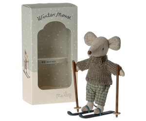 Maileg Winter mouse with ski set, Big brother