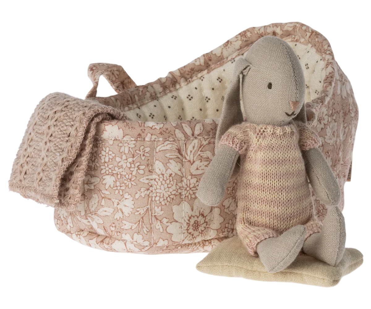 Maileg Bunny in carry cot, Micro