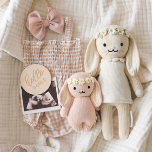 Cuddle + Kind Baby bunny (rose with ivory floral)