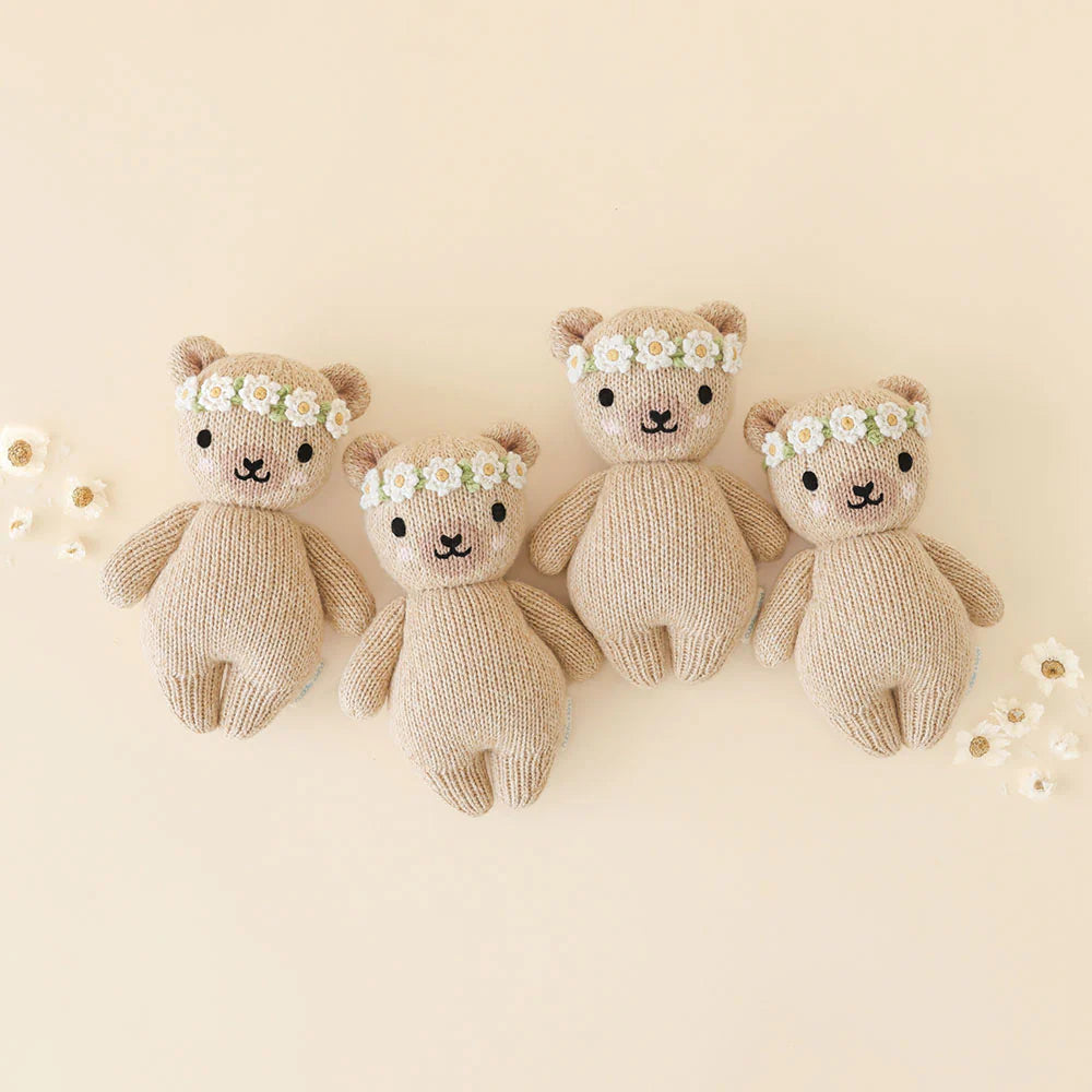 Cuddle + Kind Baby honey bear (ivory floral)