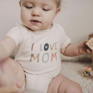 Finn & Emma Graphic Bodysuit - I Love Mom