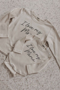 Bencer & Hazelnut I Love My Mama Bodysuit/Long Sleeve Top