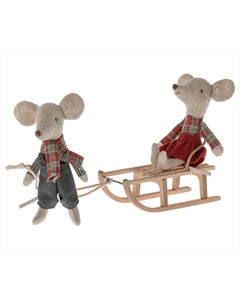 Maileg Sled. Mouse