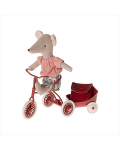 Maileg Tricycle mouse, Big sister - Red