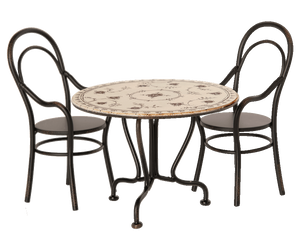 Maileg Dining table, Set with 2 chairs