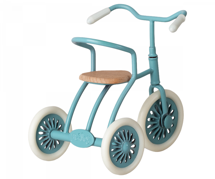 Maileg Abri à tricycle, Mouse - Petrol blue