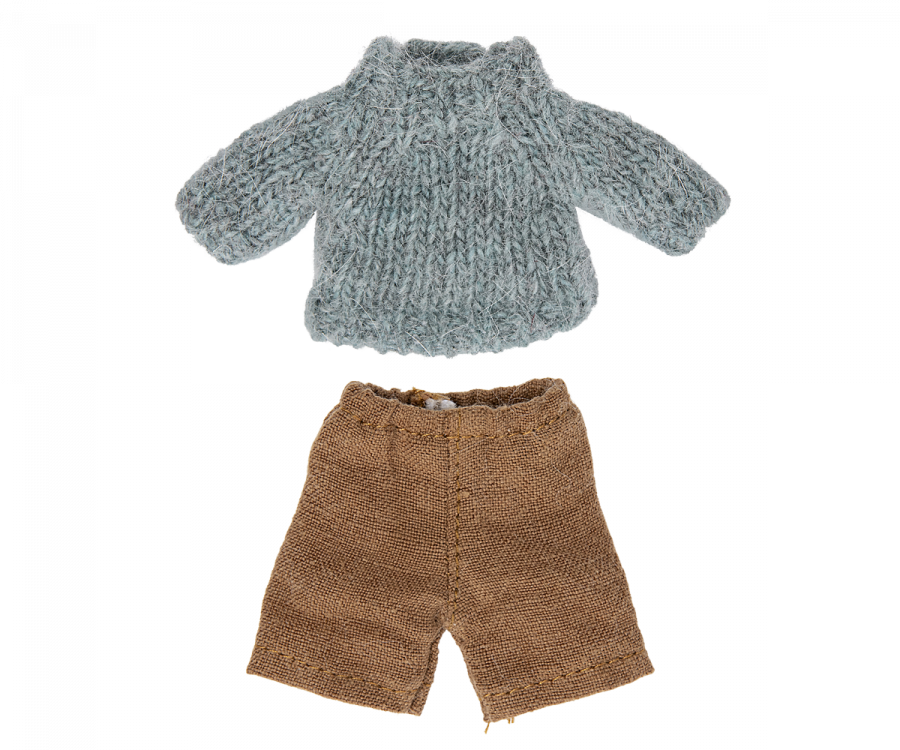 Maileg Knitted sweater and pants for big brother