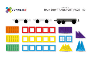 Connetix Tiles Rainbow Transport Pack 50 pc