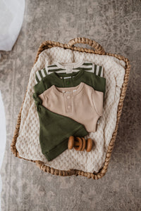 Snuggle Hunny Kids Olive Long Sleeve Bodysuit