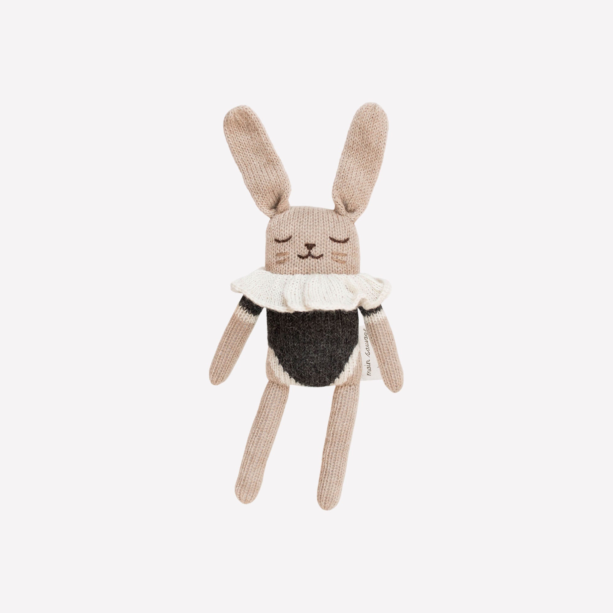Main Sauvage Bunny Knit Toy - Black Bodysuit