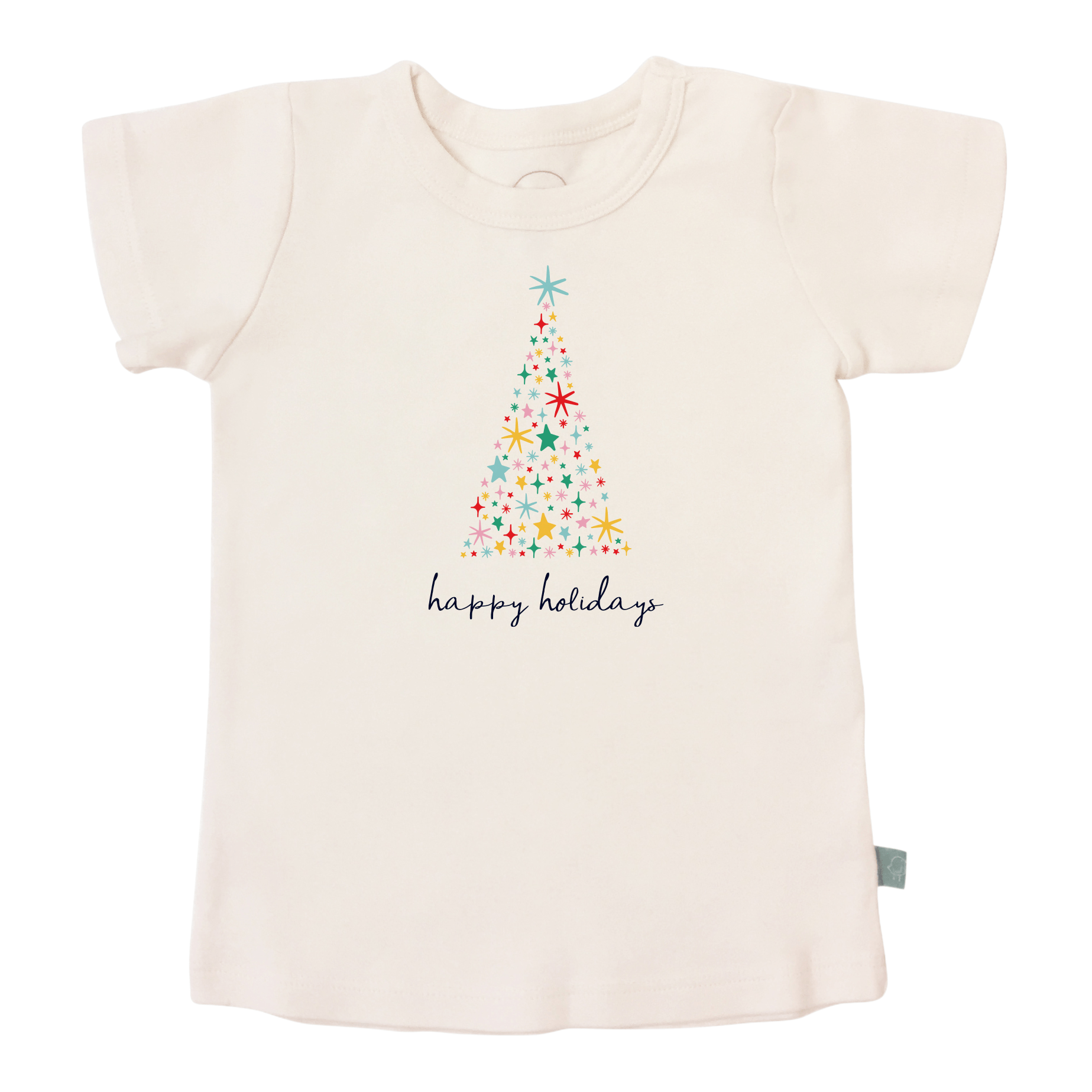 Finn & Emma Graphic Tee - Happy Holidays Tree