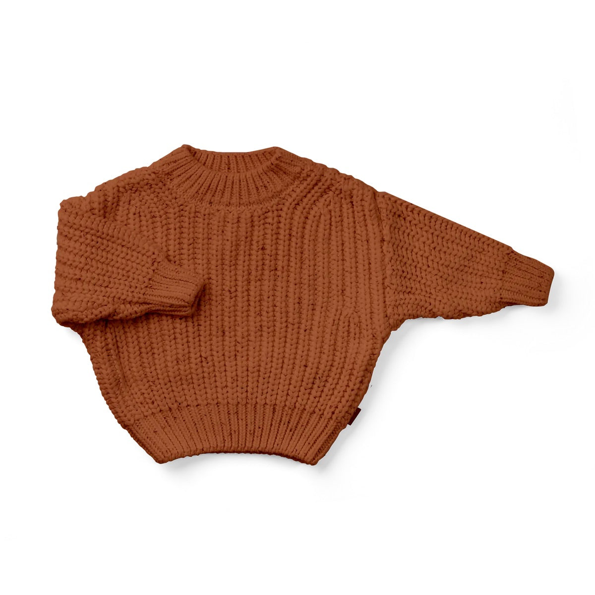 Goumikids Organic Cotton Kids Chunky Knit Sweater - Clay