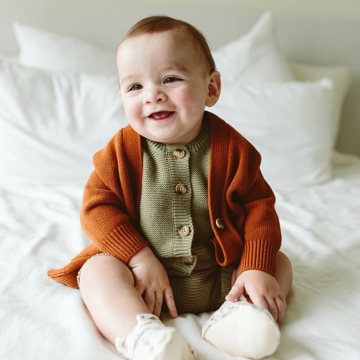 Goumikids Knit Button-up Sweater - Sienna