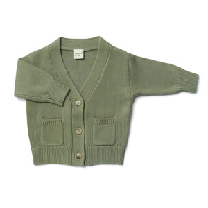 Goumikids Knit Button-up Sweater - Artichoke