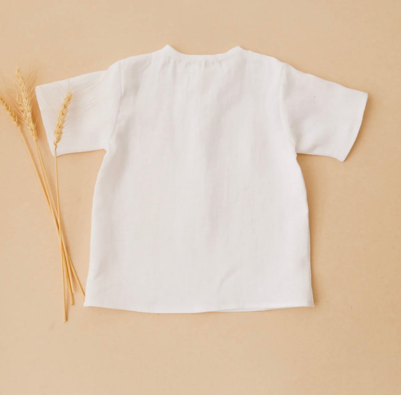 Dannie and Lilou Linen Short Sleeve Buttoned Tee