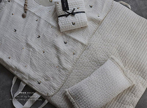 Trick Holic 6 Layers Gauze Embroidery Blanket - Lemon