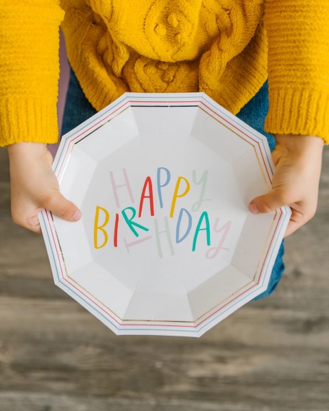 My Mind's Eye Oui Party Birthday Hexagon Paper Plate