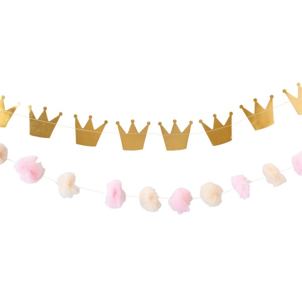 My Mind's Eye Princess Crowns and Pom Pom Tulle Banner Set