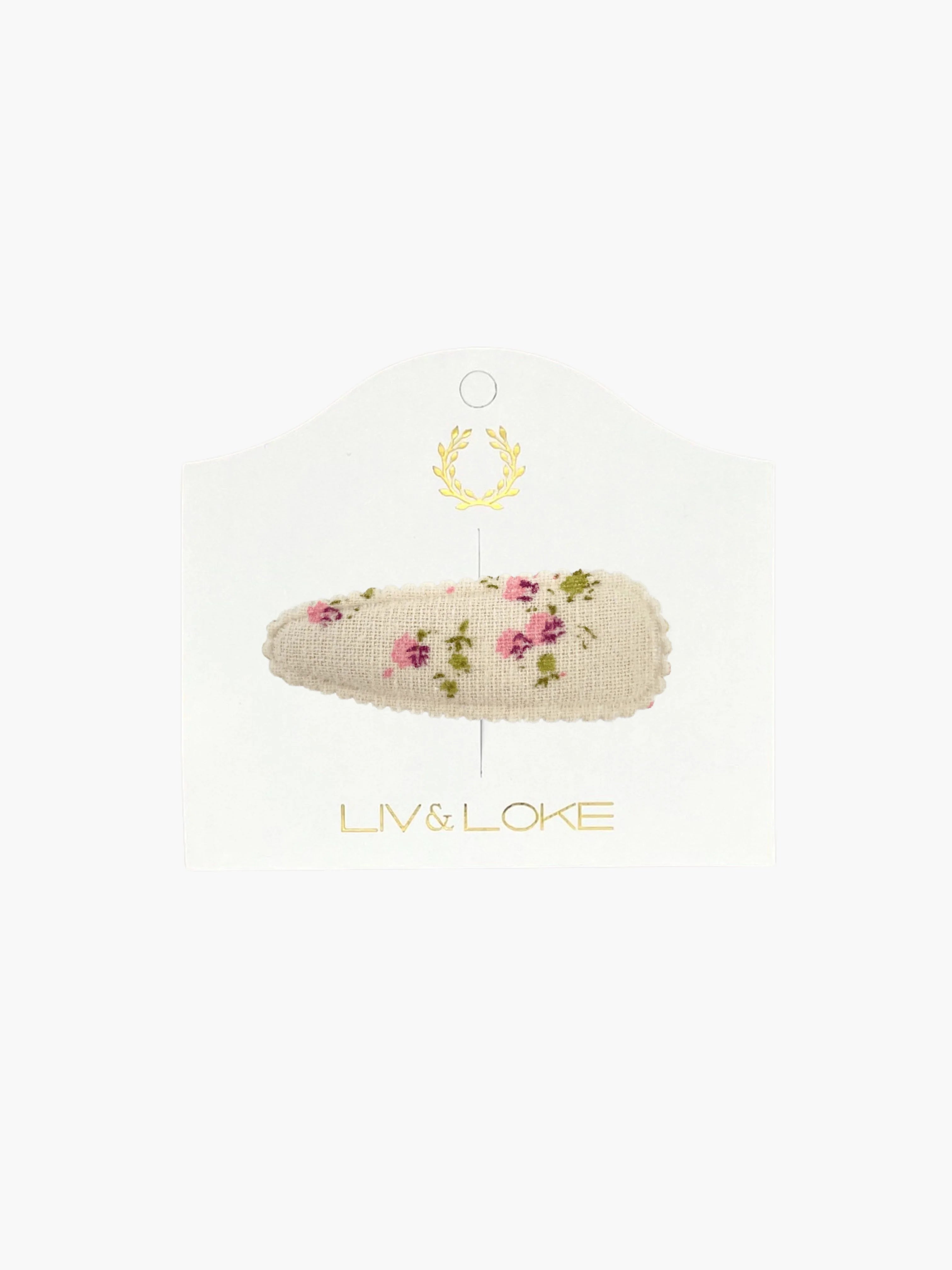 Liv & Loke Ilse Hair Clip - Vintage floral pink