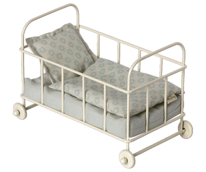 Maileg Cot bed, Micro - Blue