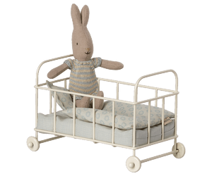Maileg Cot bed, Micro - Blue